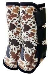 Showman Cow Print Elite Equine Sport Medicine Boot *Sold in Pairs*